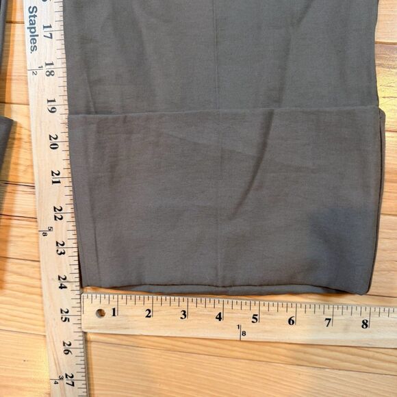 Zara Green Linen Pant Womens L Beachy Coastal Summer Spring Staple Capsule Boho - Picture 6 of 7